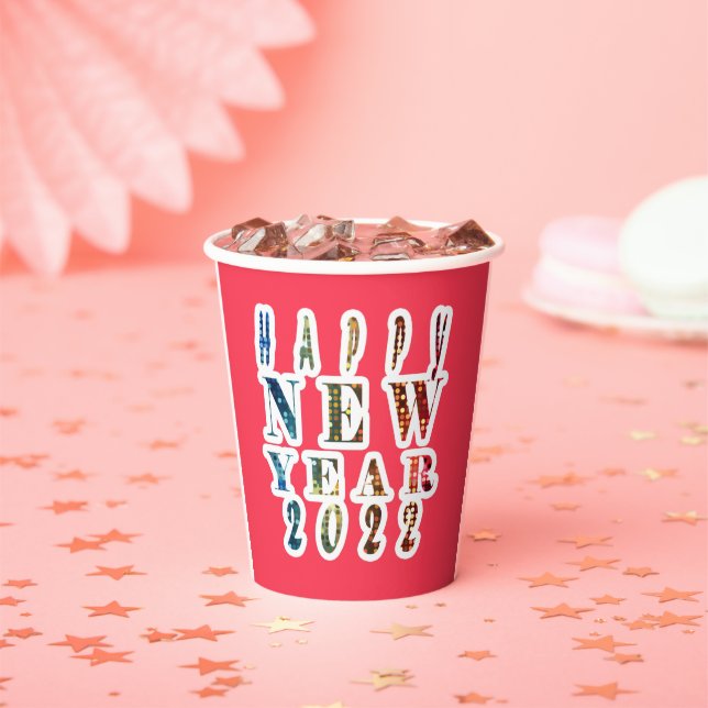 Happy new year 2022    paper cups (Insitu)