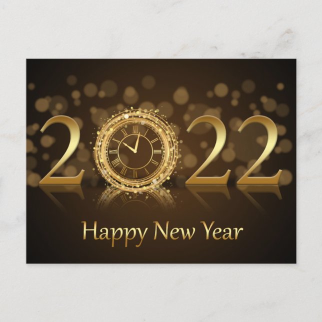Happy New Year 2022 Postcard (Front)