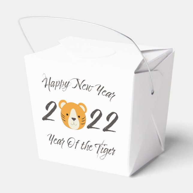 Happy New Year 2022 Year of the Tiger Favor Box (Back Side)