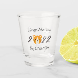 Happy New Year 2022 Year of the Tiger Shot Glass