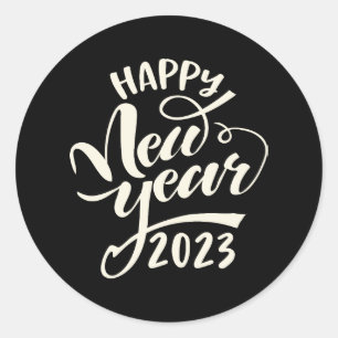 Happy New Year 2023 Classic Round Sticker