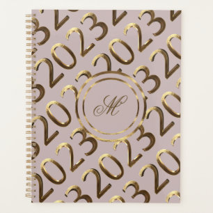 Happy New Year 2023 Elegant Faux Rose Gold Planner