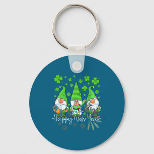 Happy New Year 2023 Gnomes Irish Patrick Day Famil Keychain