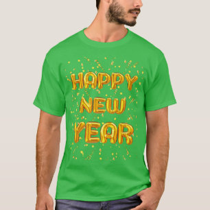 Happy New Year 2023 Gold Fun Festive Funny Party C T-Shirt