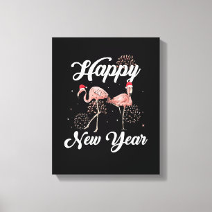 Happy New Year 2023 Outfit for Flamingo Lover New Canvas Print