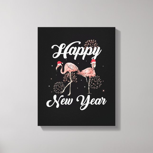 Happy New Year 2023 Outfit for Flamingo Lover New Canvas Print (Front)