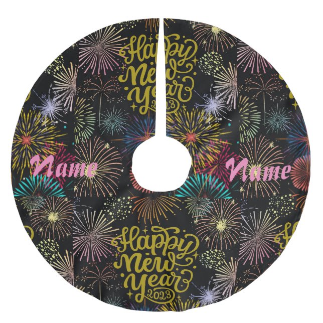 Happy New Year 2023 Thunder_Cove  Brushed Polyester Tree Skirt (Front)