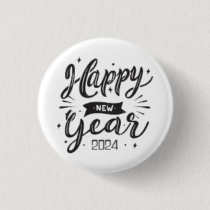 Happy new year 2024  1 inch round button