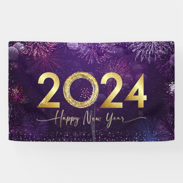 Happy New Year 2024 Banner (Horizontal)