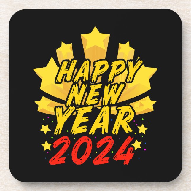 Happy New Year 2024  Coaster (Front)