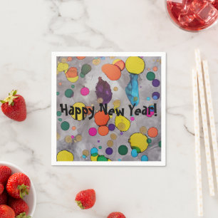 Happy New Year 2024!  Elevate with Joy and Color! Napkin