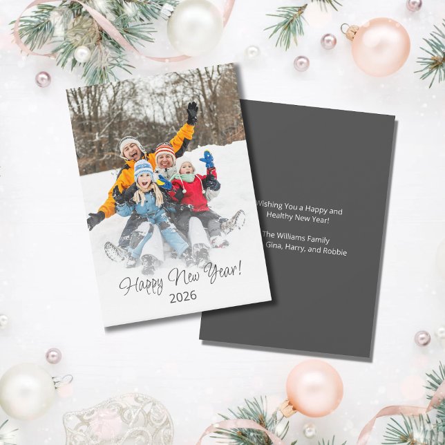 Happy New Year 2024 Family Modern Holiday Card (Creator Uploaded)