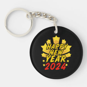 Happy New Year 2024 Keychain