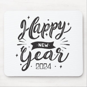 Happy new year 2024  mouse pad