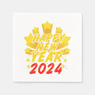Happy New Year 2024  Napkin