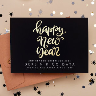 HAPPY NEW YEAR 2024   SEASON GREETINGS CORPORATE FOIL HOLIDAY CARD