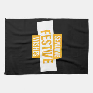 Happy new year 2024 -sending festive wishes kitchen towel