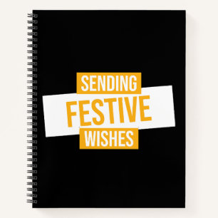 Happy new year 2024 -sending festive wishes notebook