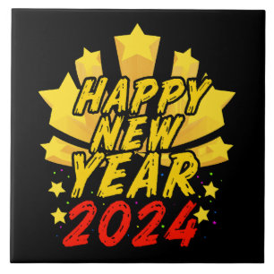 Happy New Year 2024  Tile
