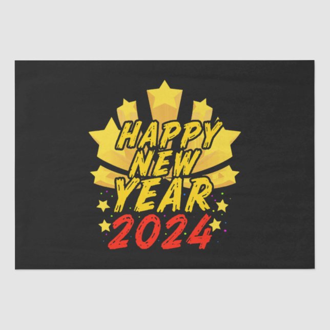 Happy New Year 2024  Tissue Paper (Front)