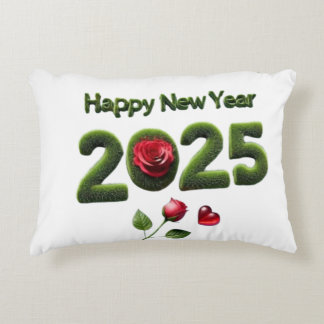 Happy New Year 2025 Accent Pillow