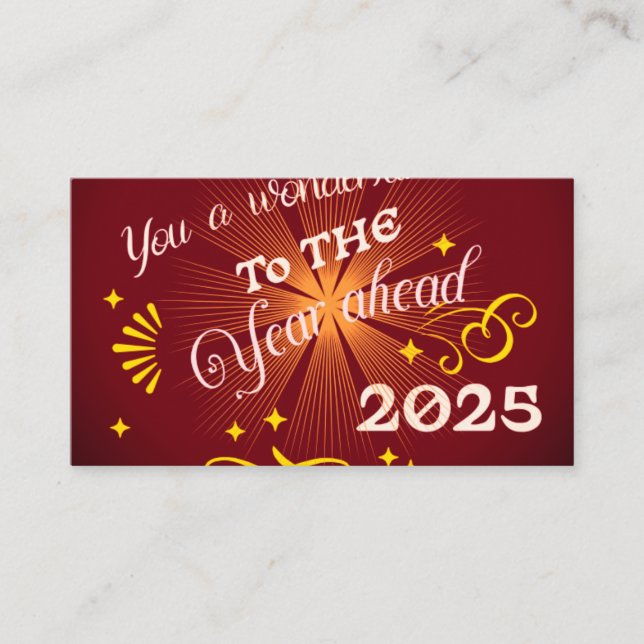 Happy new Year 2025 Business Card (Front)