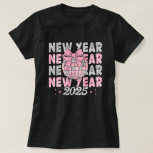 Happy New Year 2025   Disco Ball New Year T-Shirt