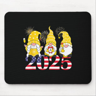 Happy New Year 2025 Eve Party Gnomes Fireworks Hel Mouse Pad