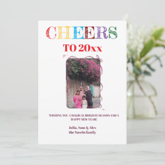 Happy New Year 2025 Family Greeting Holiday Card