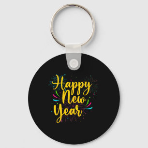 Happy New Year 2025 Gold Fun Festive Funny Party C Keychain
