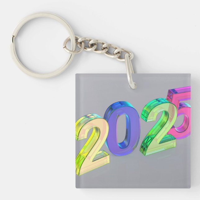 Happy New Year 2025 Keychain (Front)