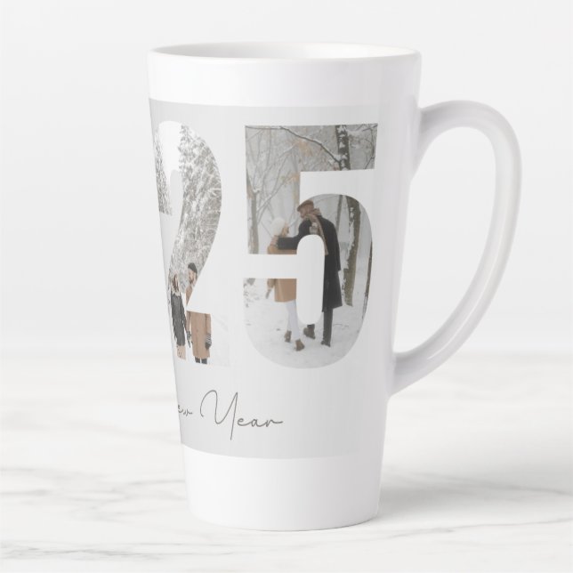 Happy New Year 2025  Latte Mug (Right)