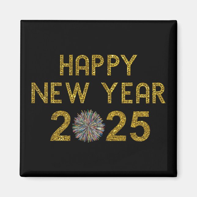 Happy New Year 2025 Magnet (Front)