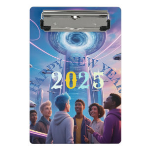 Happy new year 2025 mini clipboard