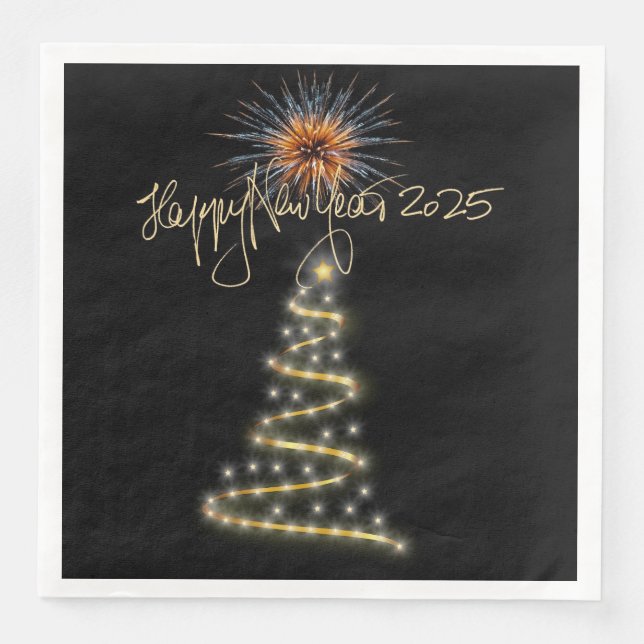 Happy New Year 2025 Napkin (Front)
