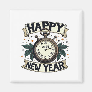 Happy New Year 2025 New Year Celebration  Magnet
