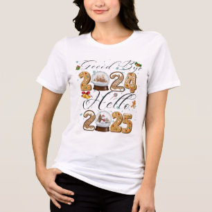 Happy New Year 2025 Png, New Year 2025 Gift, Tri-Blend Shirt