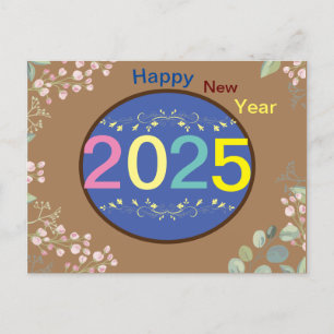 Happy New Year 2025 Postcard