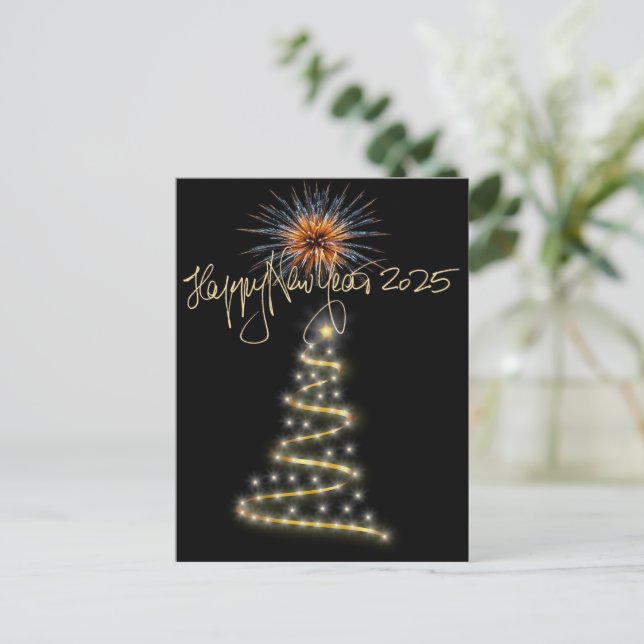 Happy New Year 2025 Postcard (Standing Front)