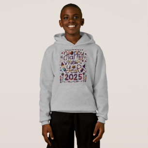 Happy New Year 2025 Quotes T-Shirt Kids Pullover 