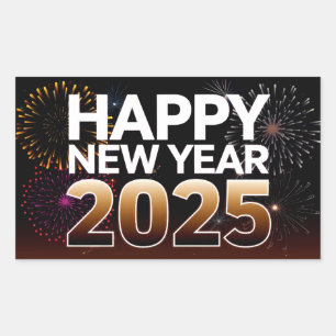 Happy New Year 2025 Sticker
