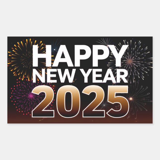 Happy New Year 2025 Sticker (Front)