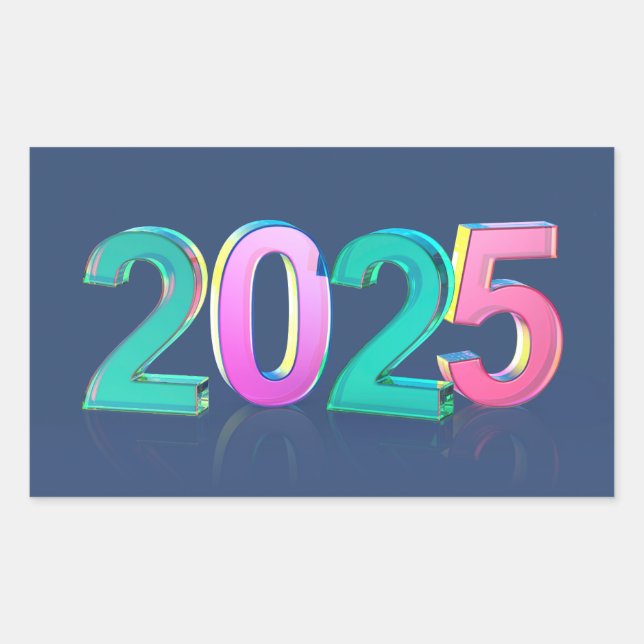 Happy New Year 2025 Sticker (Front)
