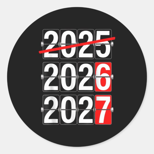 Happy New Year 2026 2027 67 Meme Six Seven Funny  Classic Round Sticker (Front)
