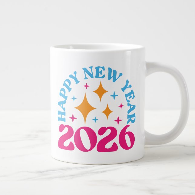 Happy New Year 2026-73950 Large Coffee Mug (Right)