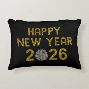 Happy New Year 2026 Accent Pillow
