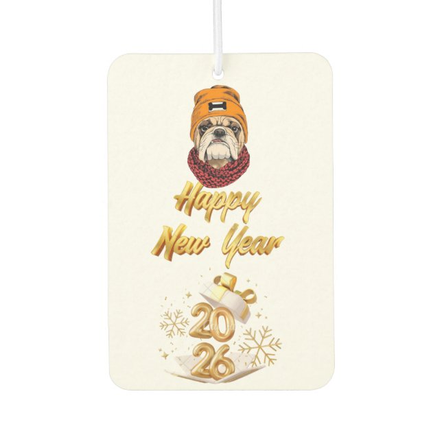 happy new year 2026 air freshener (Front)