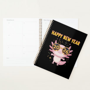 Happy New Year 2026 Axolotl Cute Party Planner