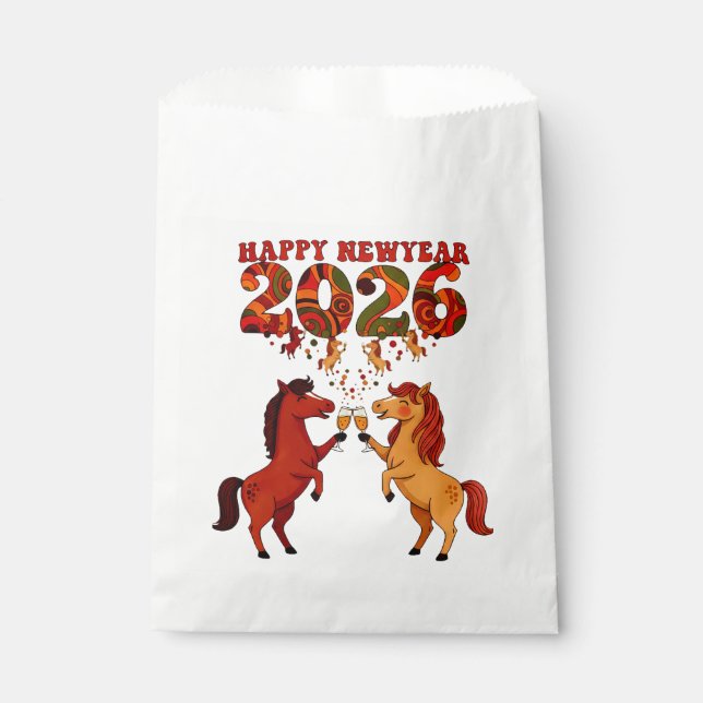 Happy New Year 2026 – Celebrating Horses with Cham Favour Bag (Front)