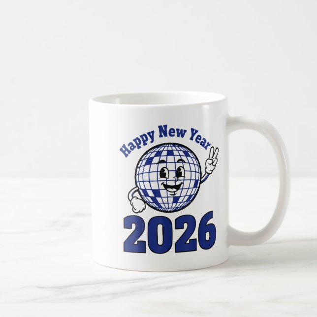 Happy New Year 2026 Celebration Design  Coffee Mug (Right)